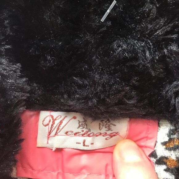 Weilong Girls Pink Stripes, cute hooded, fluffy lined, Jacket - says L looks M - Picture 8 of 16